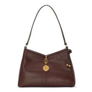 Vince Camuto Marie Leather Shoulder Bag in Sandlewood